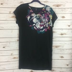 Kenneth Cole Sheer Black Dress